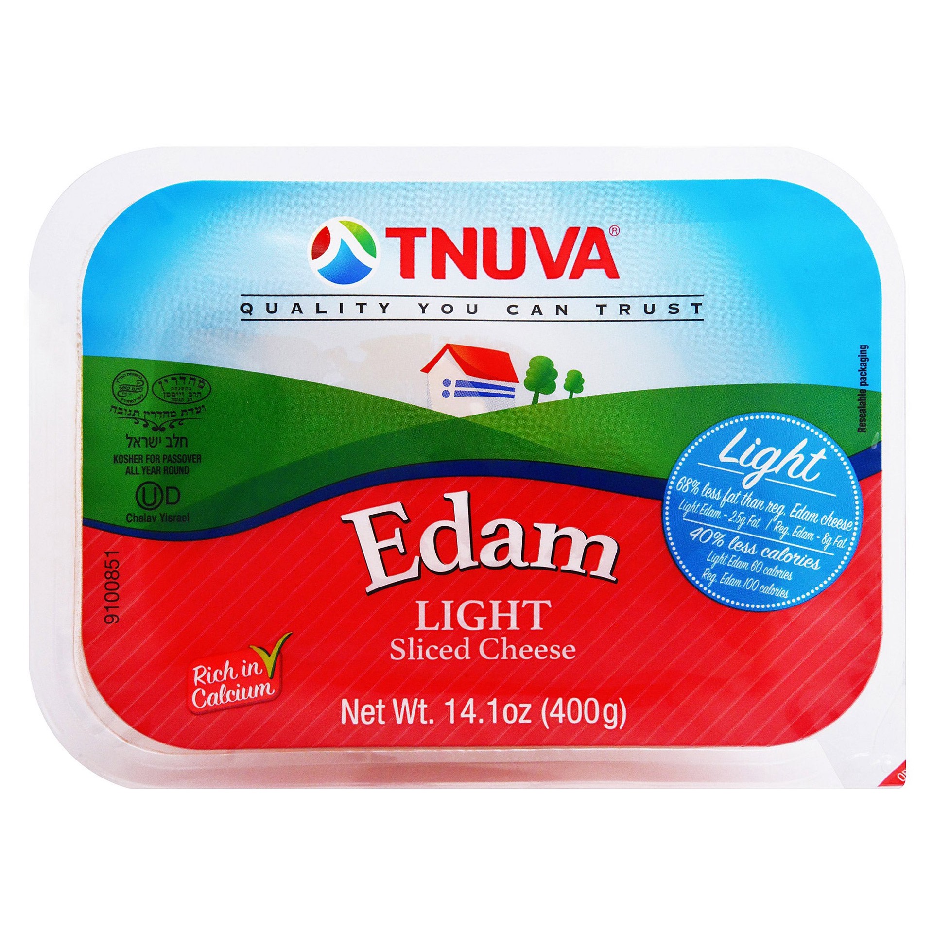 slide 1 of 2, Tnuva Edam Light, 14.1 oz, 