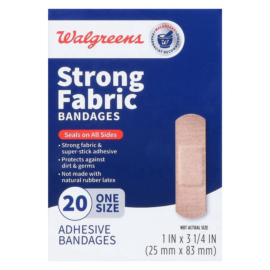 slide 3 of 5, Walgreens Strong Fabric Bandages, 20 ct
