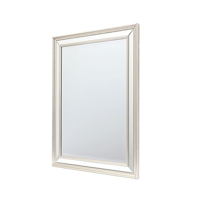 slide 3 of 4, W Home Mirrored Frame Wall Mirror - Champagne, 36 in x 28 in
