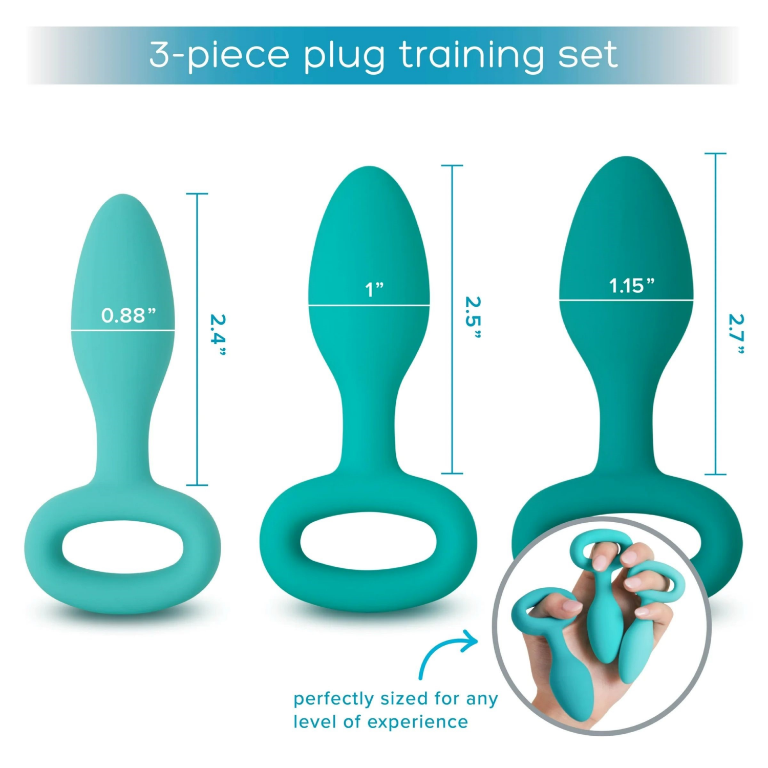 slide 4 of 4, plusOne Plug Training Set 3 ea, 3 ct