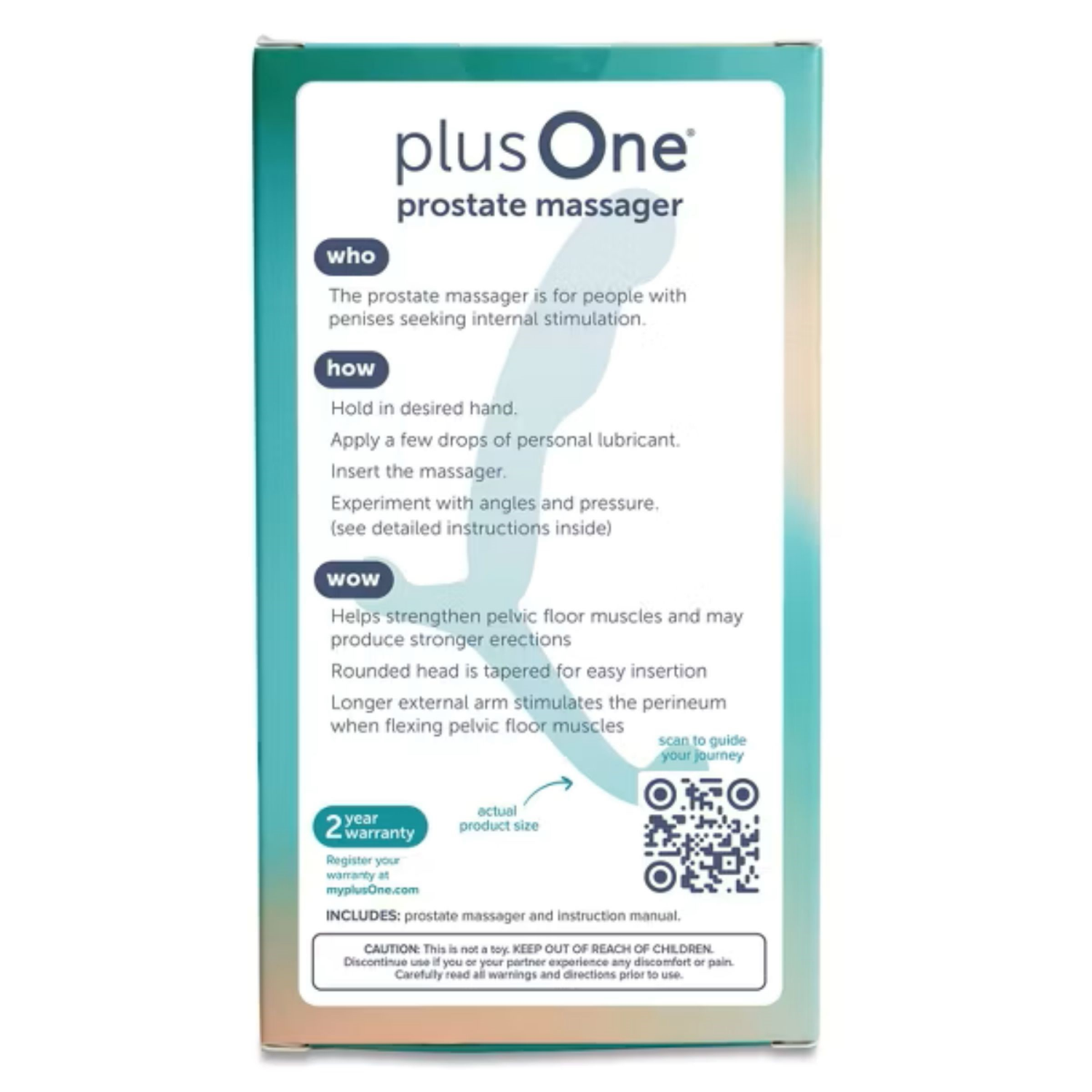 slide 2 of 3, plusOne Prostate Massager 1 ea, 1 ct