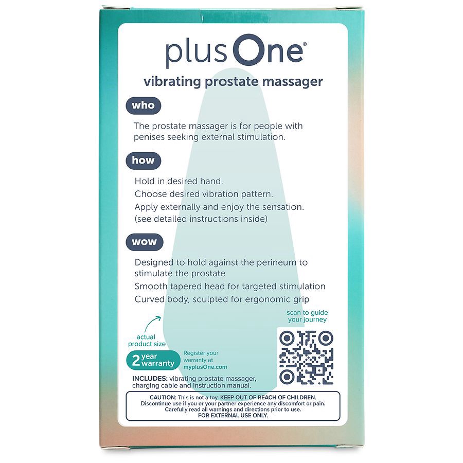slide 3 of 5, plusOne Vibrating Prostate Massager 1 ea, 1 ct
