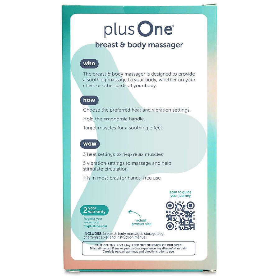 slide 4 of 5, plusOne Breast & Body Massager 1 ea, 1 ct