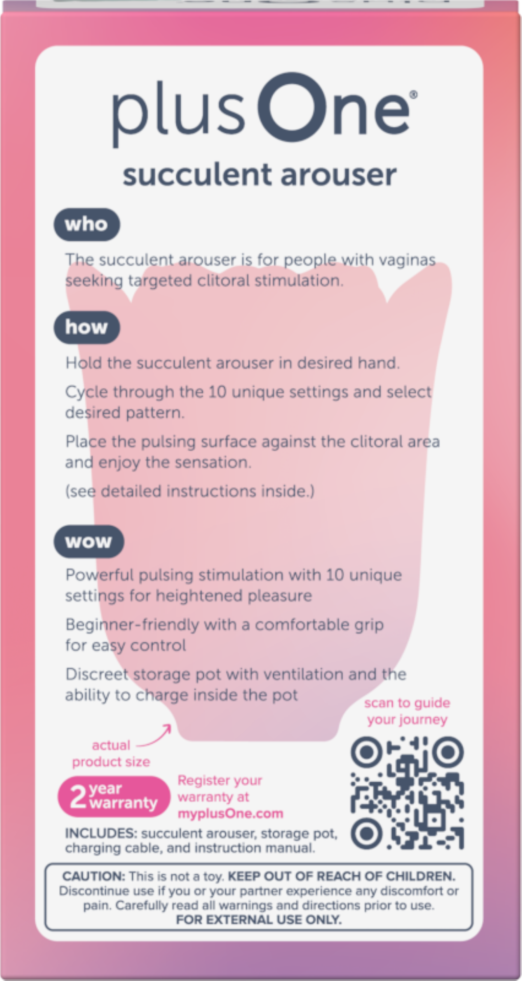 slide 2 of 4, PLUSONE Plus One Succulent Arouser, 1 ct