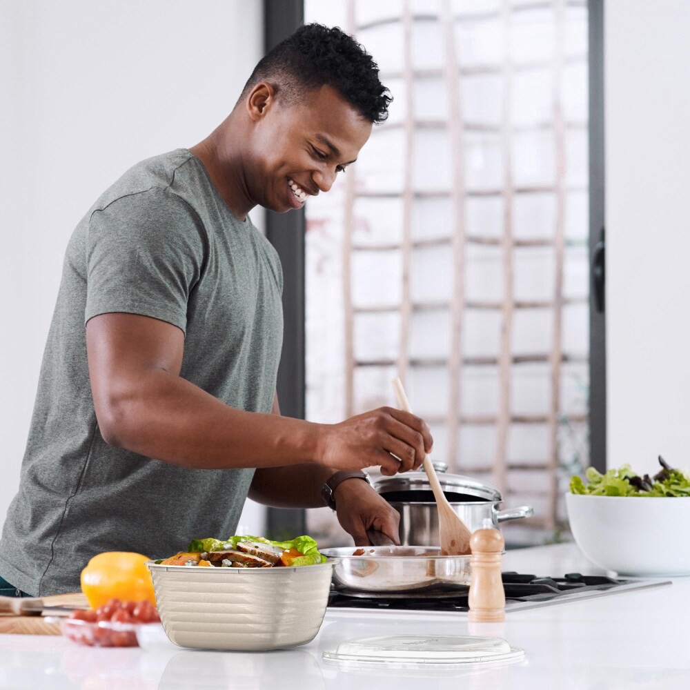 slide 3 of 5, Bentgo® Prep One Compartment Meal Bowls With Lids - Champagne, 5 ct