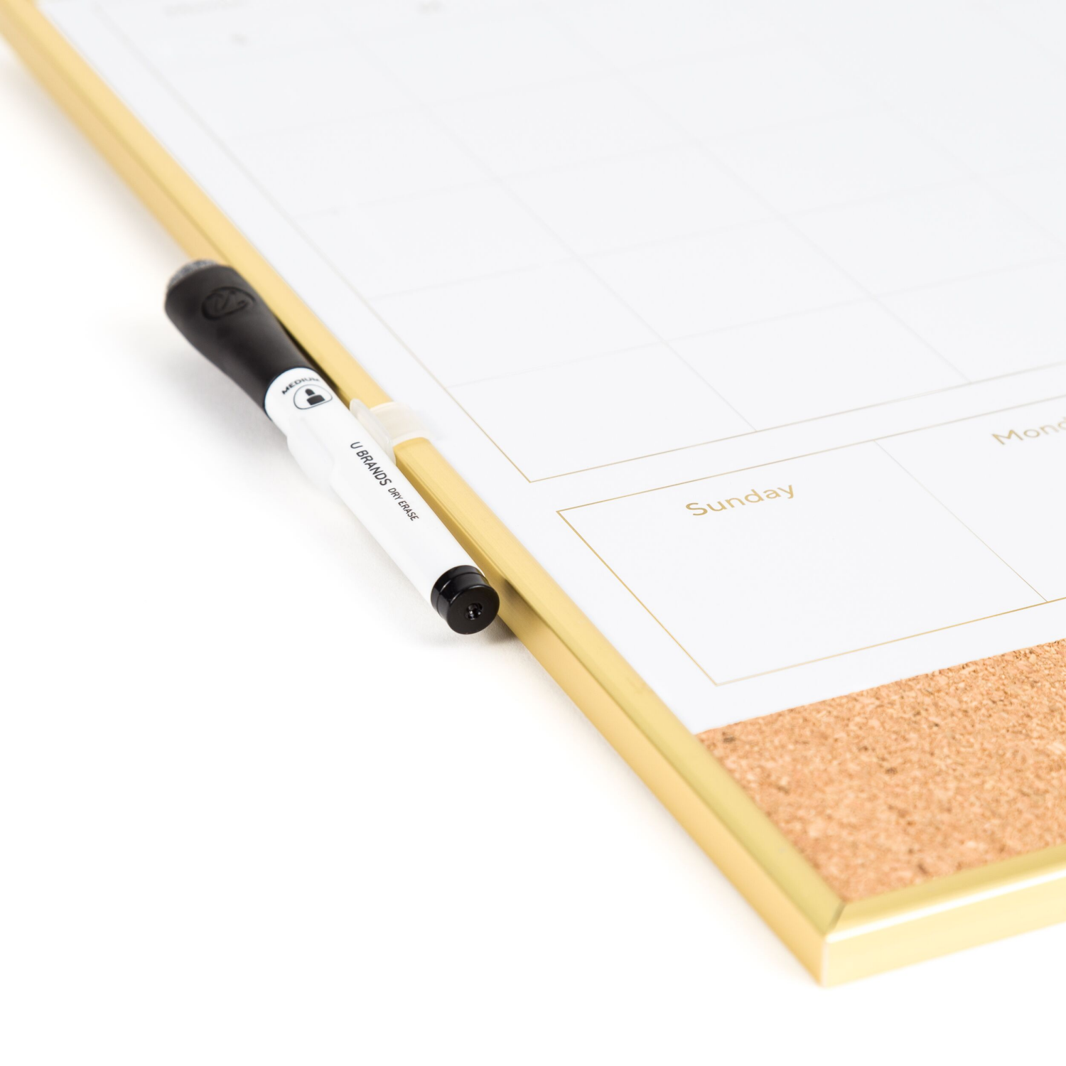 slide 2 of 3, U Brands Metal Frame 4-in-1 Dry Erase Planner Board, 16 in x 20 in