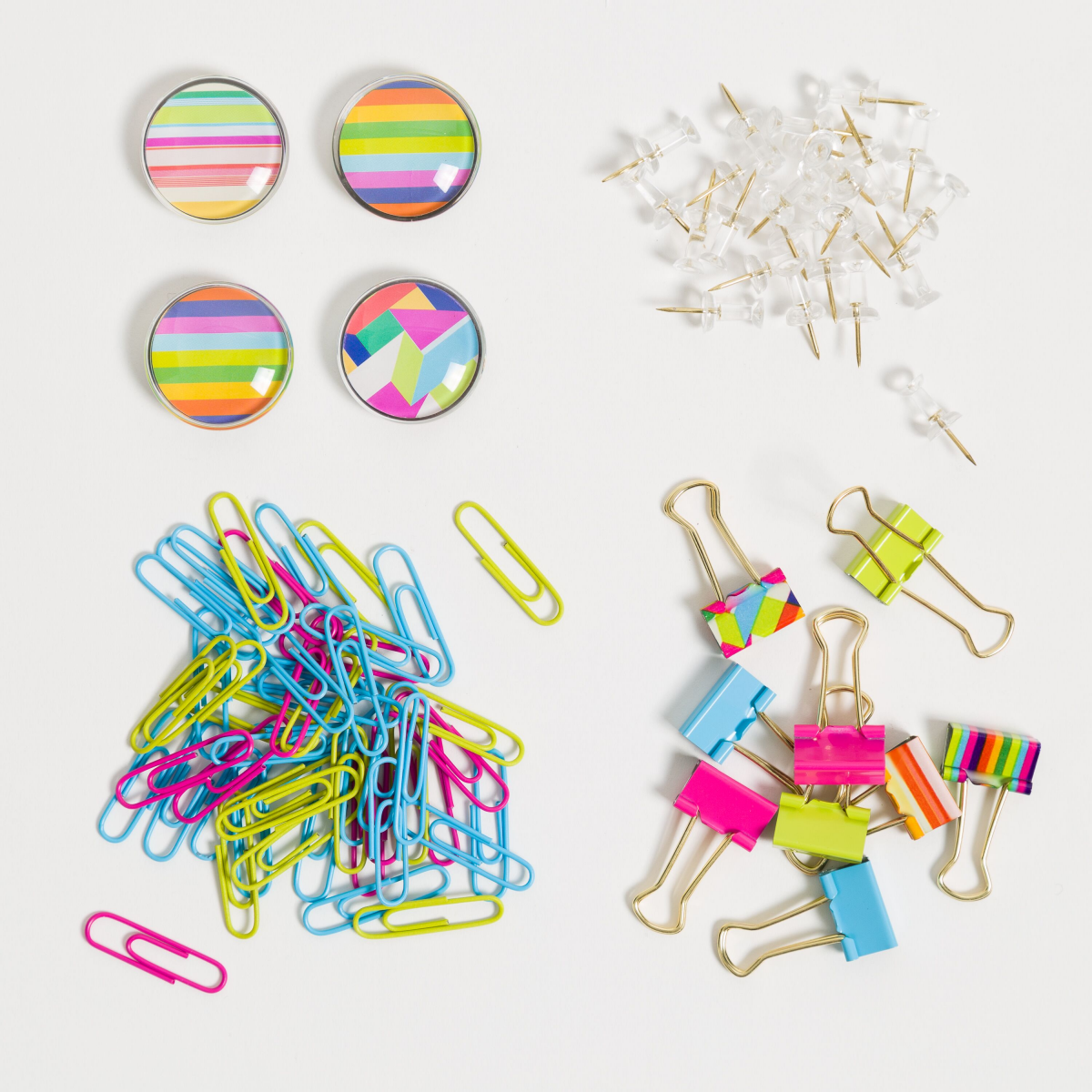 slide 2 of 3, U Brands Office Accessories Kit - Stripes & Bright, 88 ct