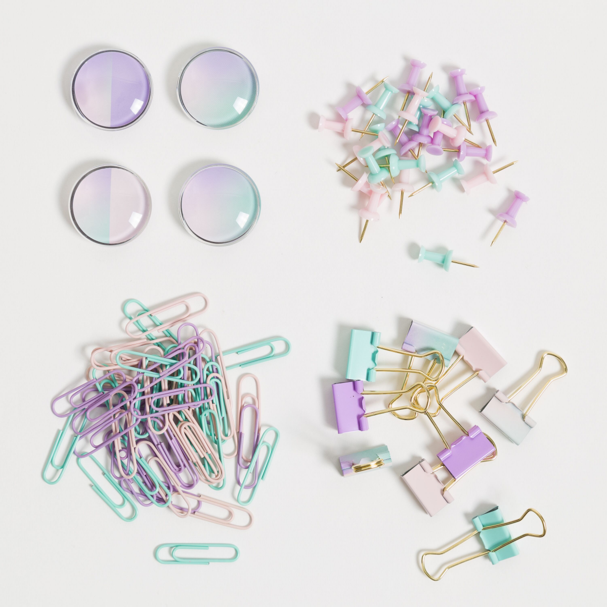 slide 2 of 3, U Brands Office Accessories Kit - Pastel Ombre, 88 ct