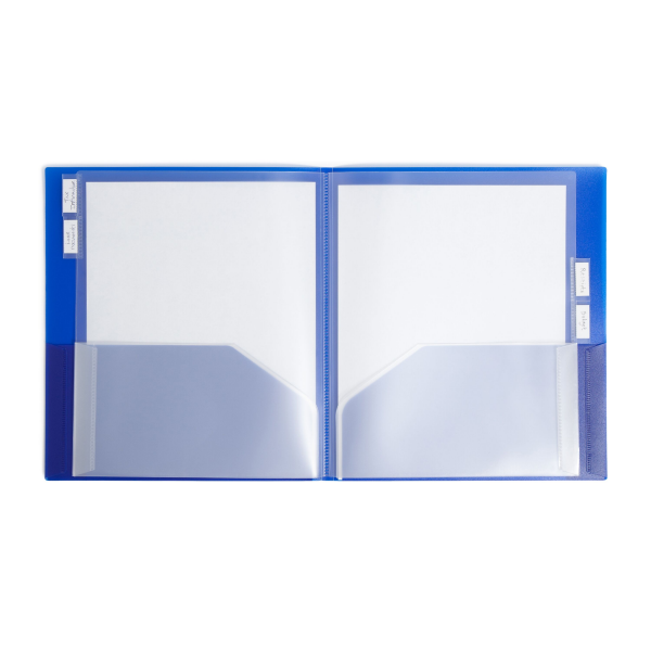 slide 4 of 9, SMEAD 10 Pocket Subject Poly File, Blue, 1 ct