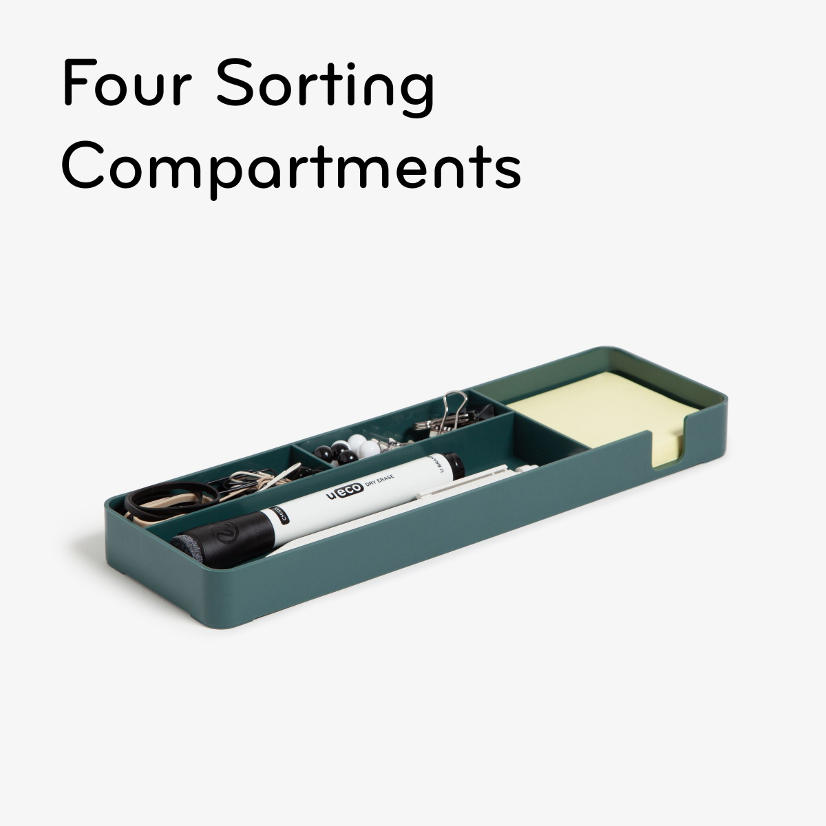 slide 2 of 2, U Brands U-Eco Catchall Tray, 11.4" x 3.4" x 1.1", Green, Made of Plant-Based Materials, 1 ct