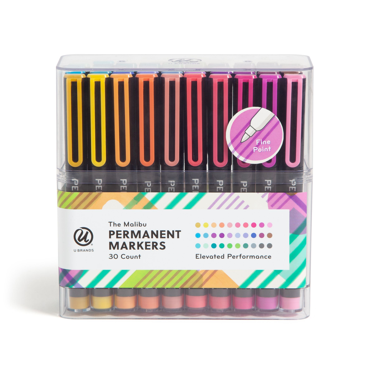 slide 1 of 13, U Brands 30pk Permanent Markers Multicolored, 30 ct