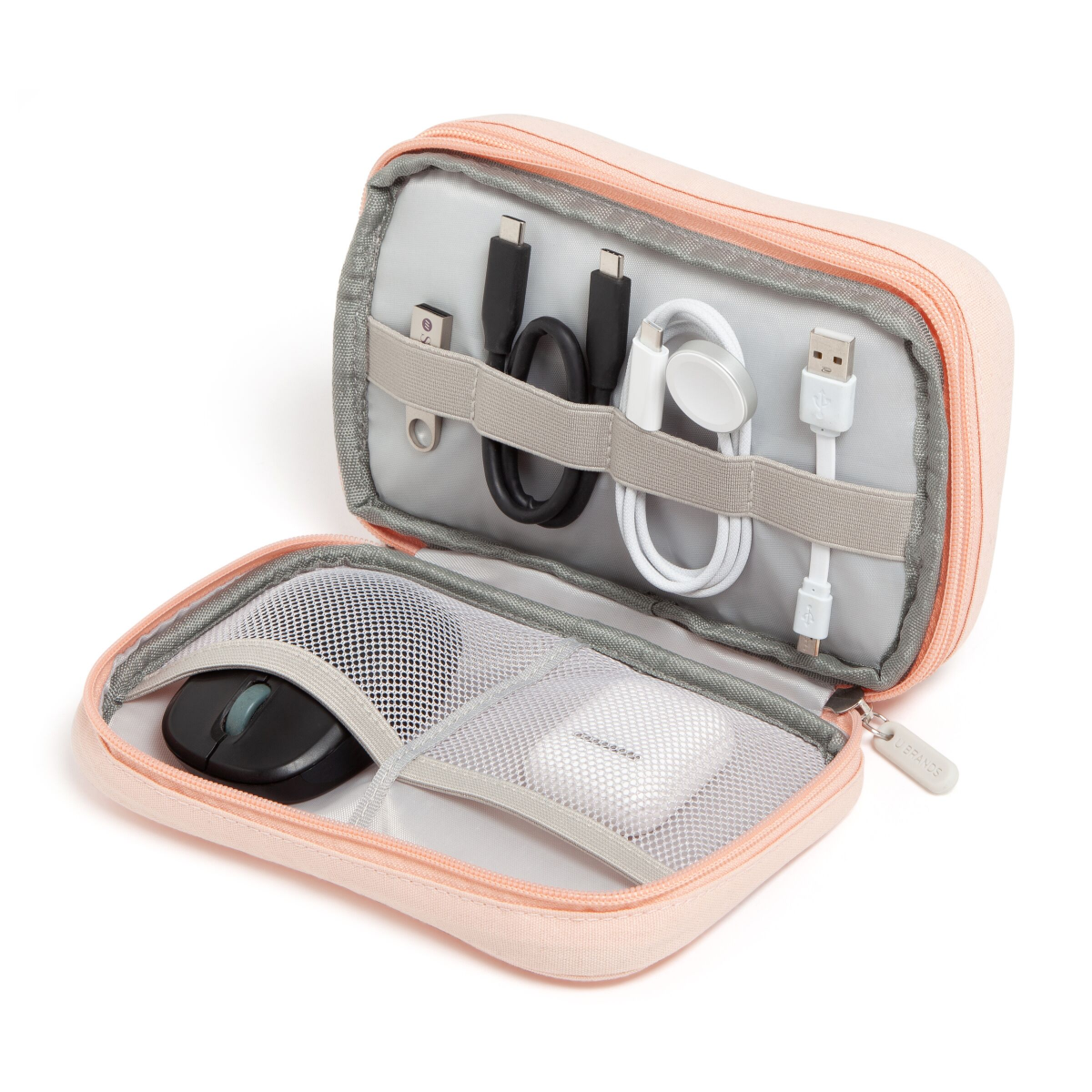 slide 3 of 4, U Brands 7.8"x5" Canvas Tech Organizer Dusty Rose, 1 ct