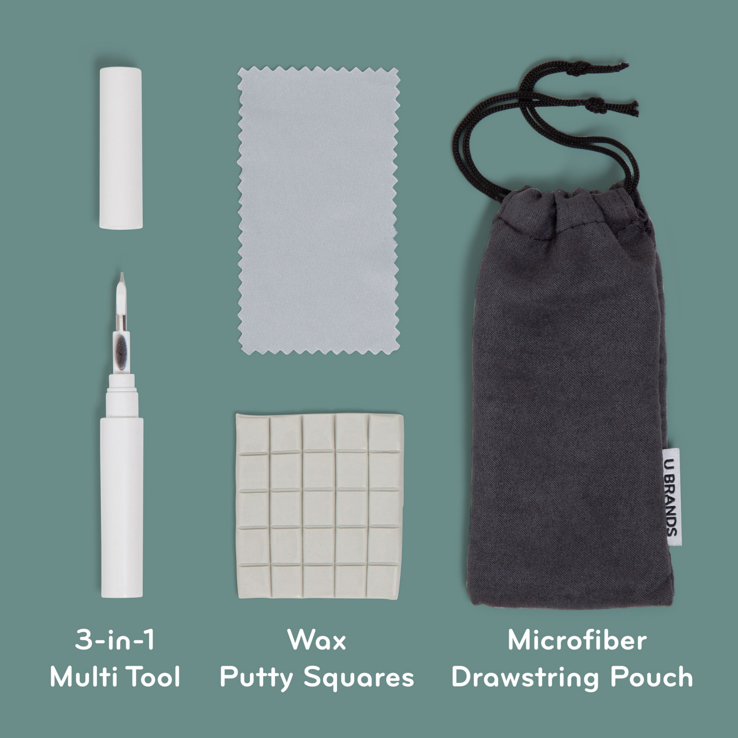 slide 2 of 4, U Brands 4pc Earbud Cleaning Kit Slate, 4 ct