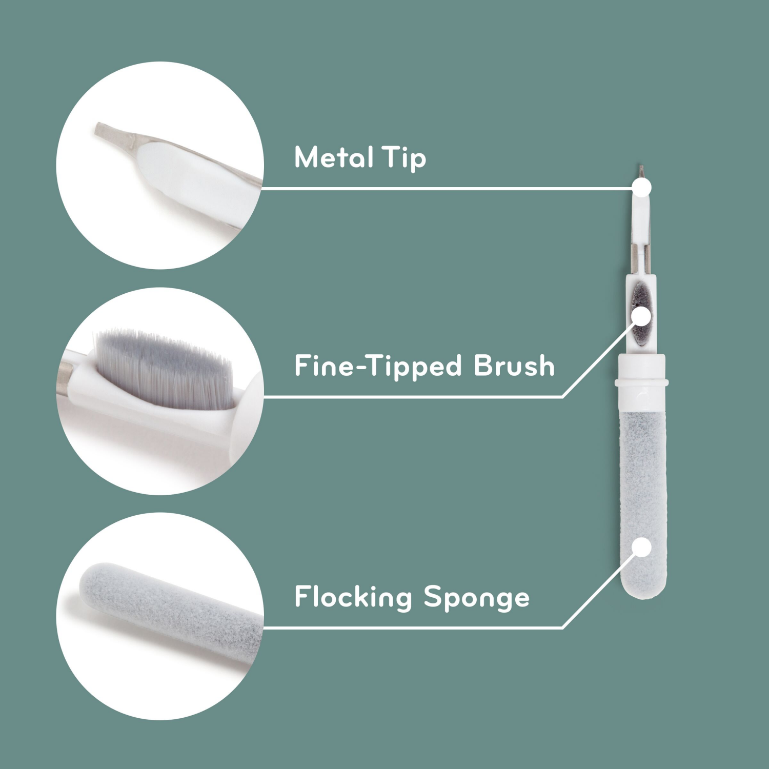 slide 3 of 4, U Brands 4pc Earbud Cleaning Kit Slate, 4 ct