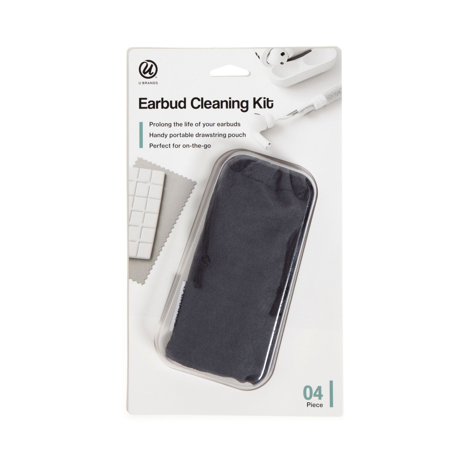 slide 1 of 4, U Brands 4pc Earbud Cleaning Kit Slate, 4 ct