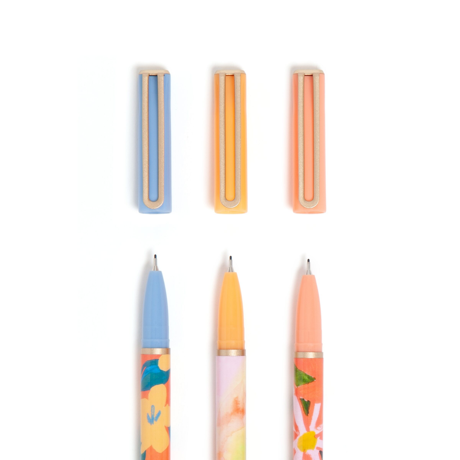 slide 2 of 3, U Brands Catalina Felt Tip Pens, 3 Count, Artist Touch, Medium (0.7mm) Point, Black Ink, 3 ct