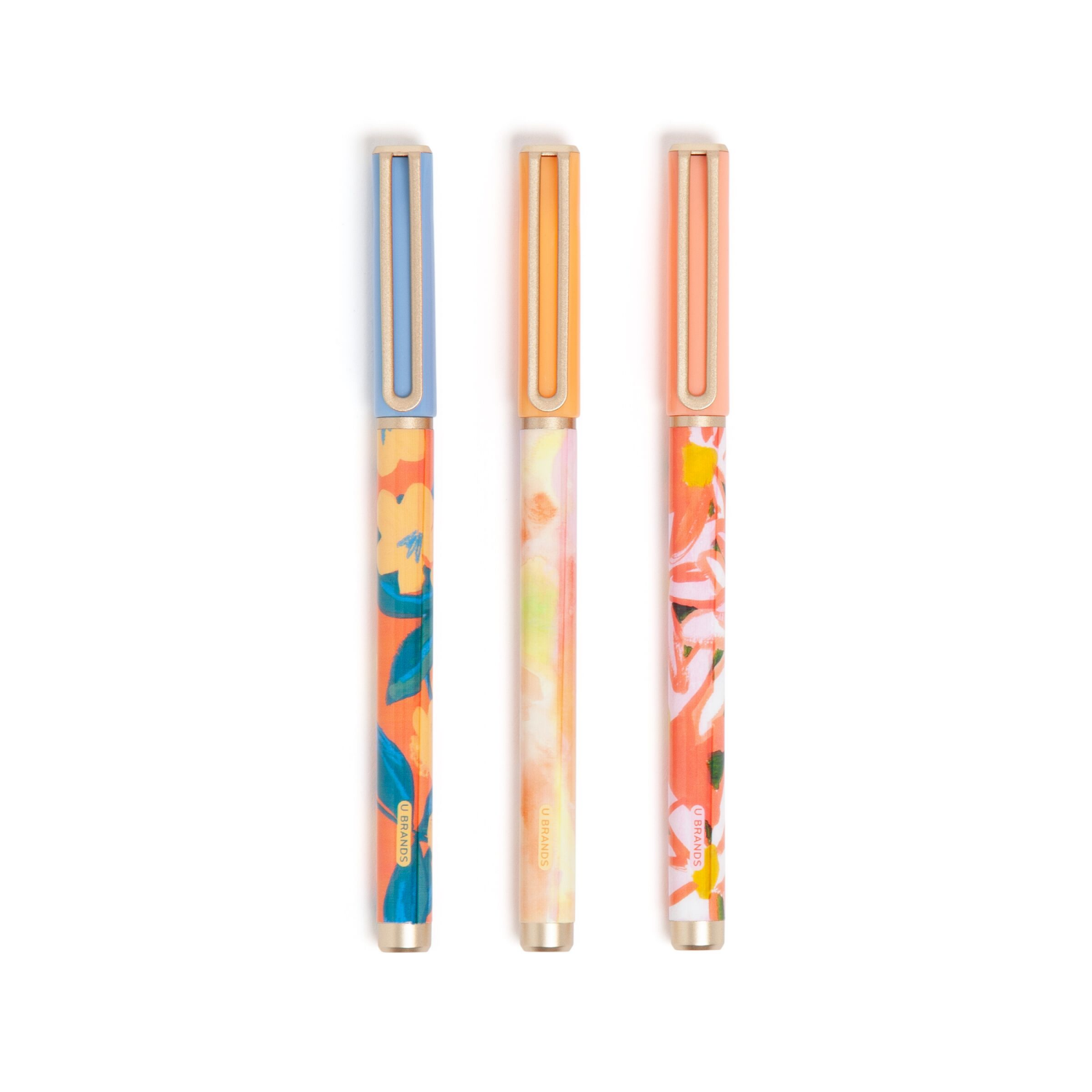 slide 3 of 3, U Brands Catalina Felt Tip Pens, 3 Count, Artist Touch, Medium (0.7mm) Point, Black Ink, 3 ct