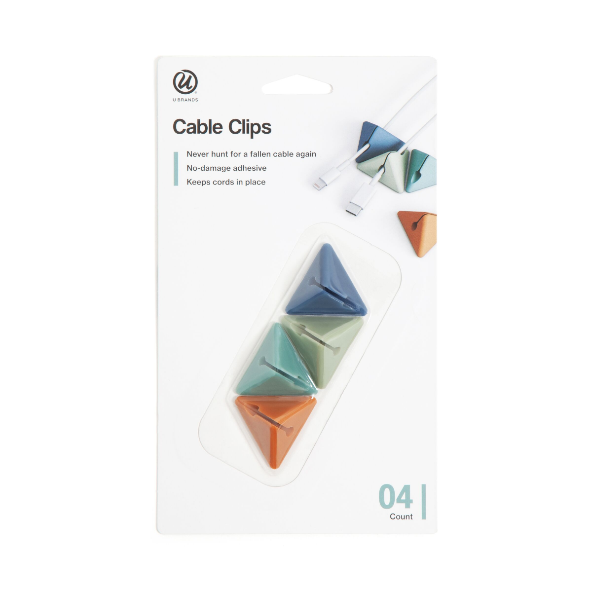 slide 1 of 4, UBrands 4ct Adhesive Cord Pyramids - Tech Classics, 4 ct