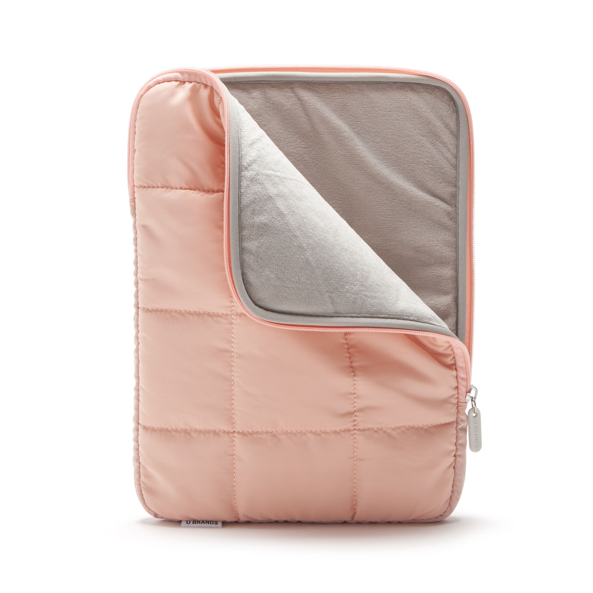 slide 3 of 4, U Brands Medium Nylon Puffer Zipping Laptop Sleeve Case, 9.75" x 13.5", Dusty Rose, 1 ct
