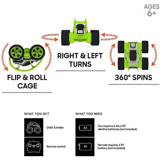 slide 10 of 12, Sharper Image Orbit Tumbler Remote Controlled Car, 1 ct