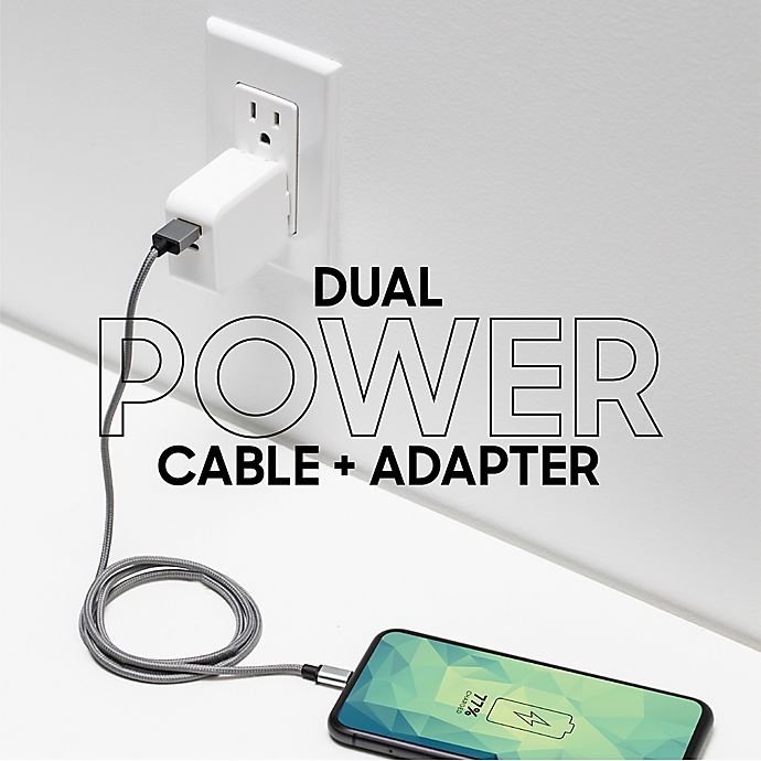 slide 3 of 6, Sharper Image Fast-Charging Portable Adapter with Lightning Charging Cable, 1 ct