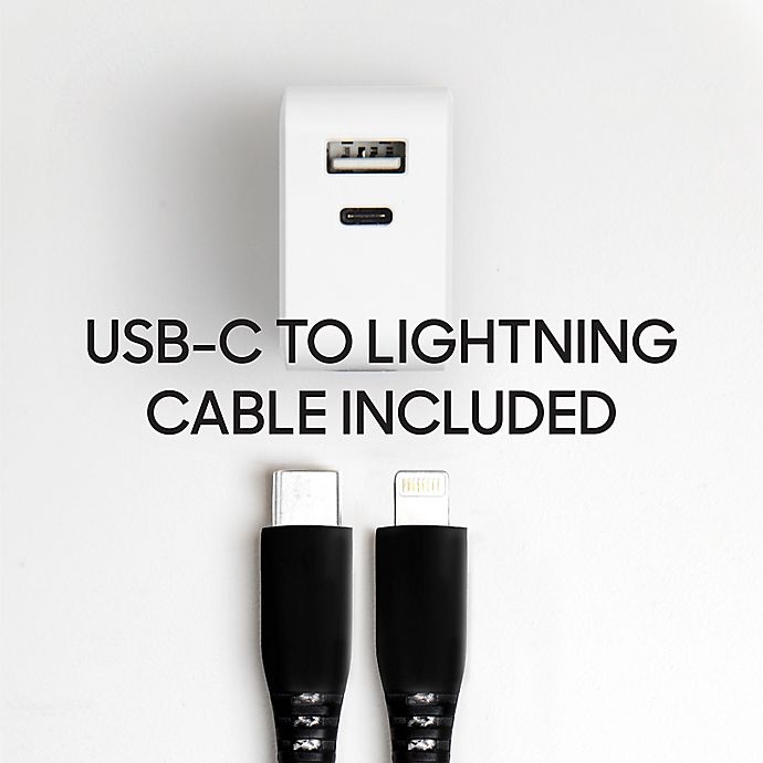 slide 4 of 6, Sharper Image Fast-Charging Portable Adapter with Lightning Charging Cable, 1 ct