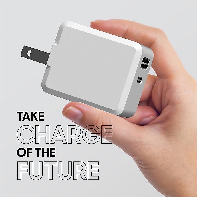 slide 6 of 6, Sharper Image Fast-Charging Portable Adapter with Lightning Charging Cable, 1 ct