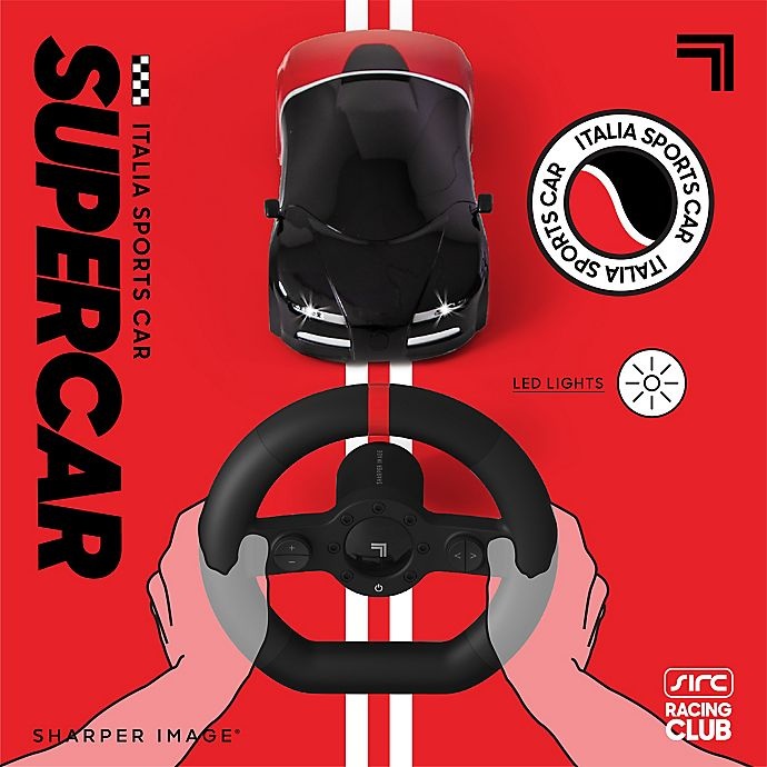 slide 4 of 8, Sharper Image Italia Racer Remote Controlled Car - Black/Red, 1 ct