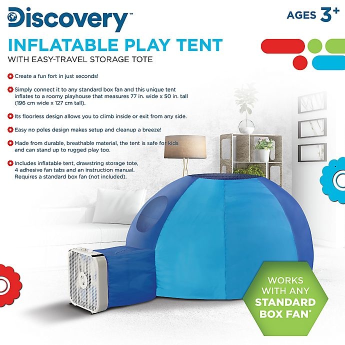 slide 3 of 5, Discovery Kids Inflatable Tent Playhouse, 1 ct