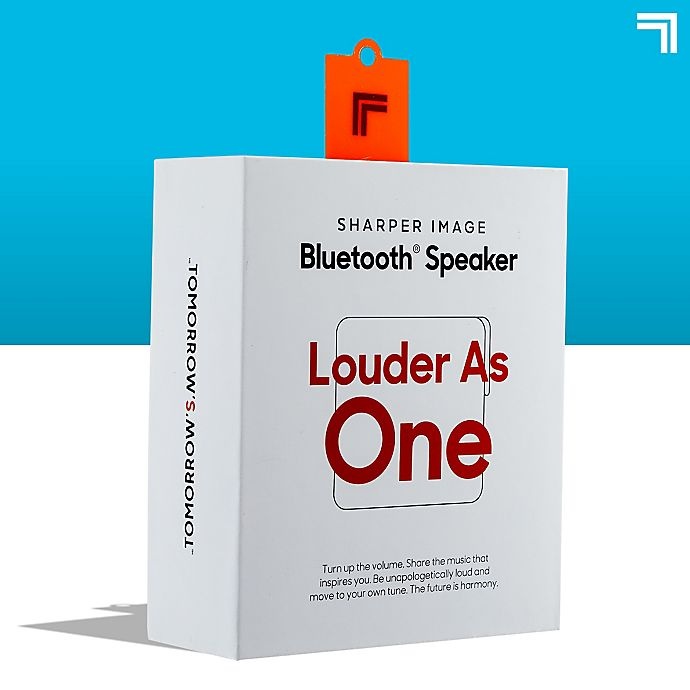 slide 9 of 10, Sharper Image Square Bluetooth Speaker - Neon Blue, 3 in