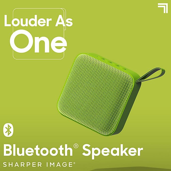 slide 2 of 10, Sharper Image Square Bluetooth Speaker - Neon Green, 3 in