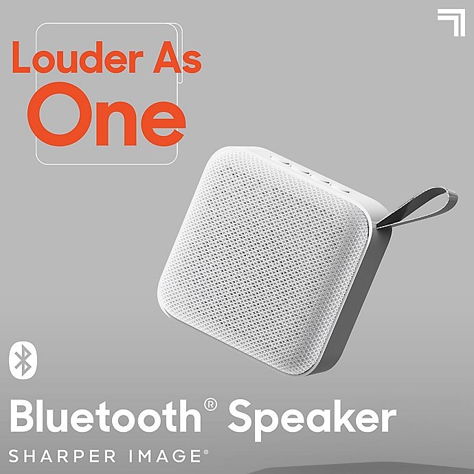 slide 2 of 10, Sharper Image Square Bluetooth Speaker - White, 3 in