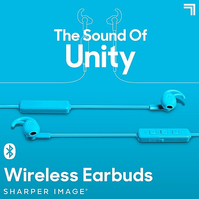 slide 4 of 10, Sharper Image The Sound Of Unity Wireless Earbuds - Neon Blue, 1 ct