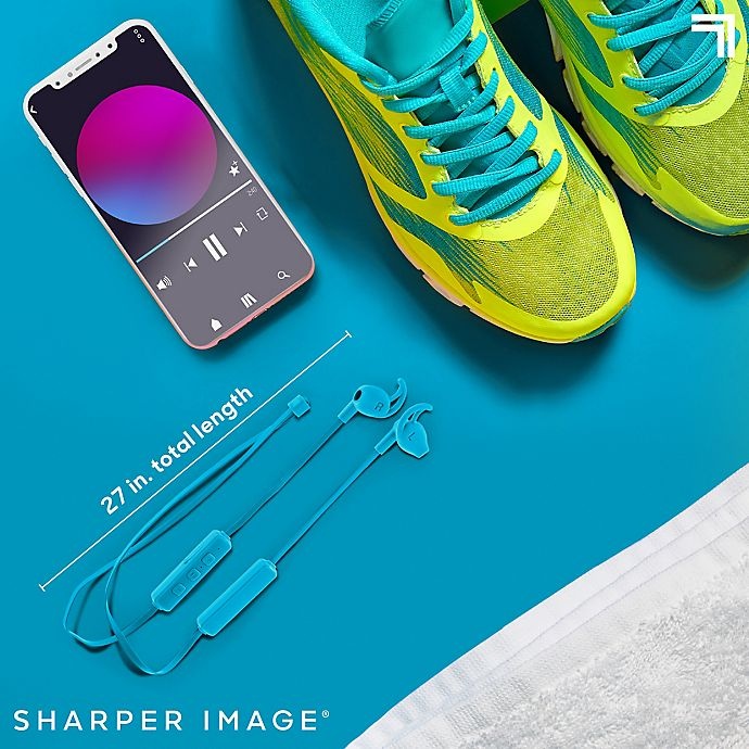 slide 8 of 10, Sharper Image The Sound Of Unity Wireless Earbuds - Neon Blue, 1 ct