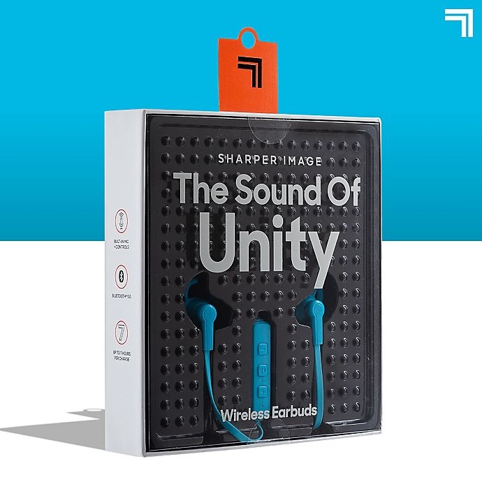 slide 10 of 10, Sharper Image The Sound Of Unity Wireless Earbuds - Neon Blue, 1 ct