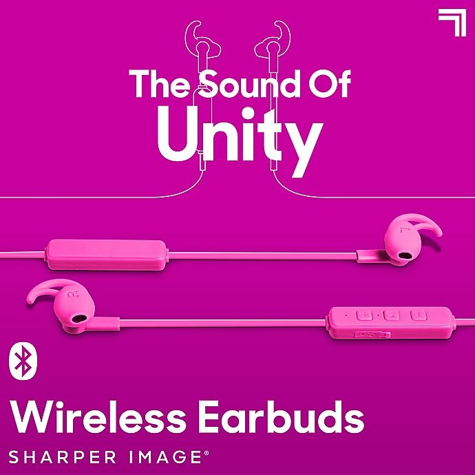 Sharper Image The Sound Of Unity Wireless Earbuds Neon Pink 1 ct