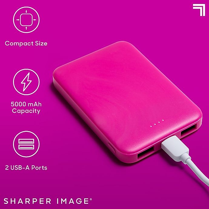 slide 3 of 10, Sharper Image Impulse 1014034 Power Bank Block - Neon Pink, 1 ct