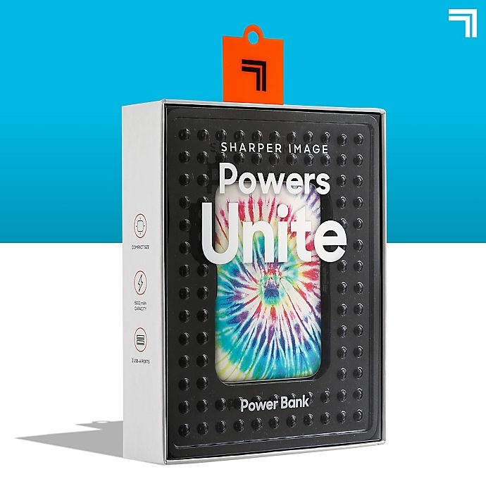 slide 8 of 10, Sharper Image Impulse 1014037 Power Bank Block - Tie Dye, 1 ct