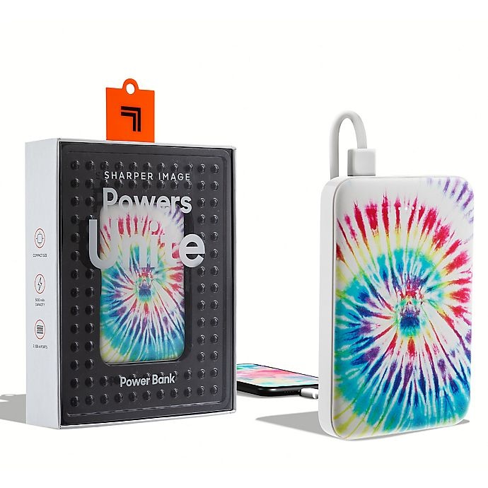 slide 1 of 10, Sharper Image Impulse 1014037 Power Bank Block - Tie Dye, 1 ct