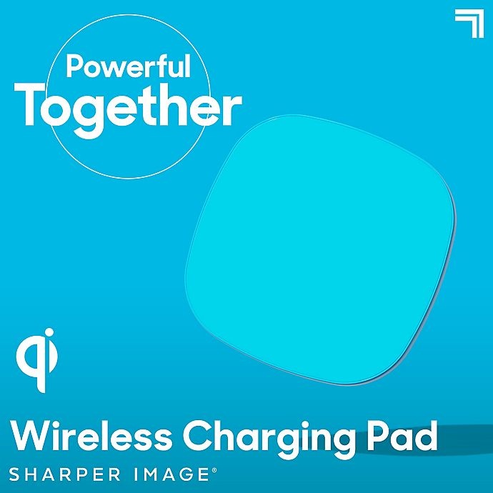 slide 3 of 10, Sharper Image Wireless Charging Pad - Neon Blue, 1 ct