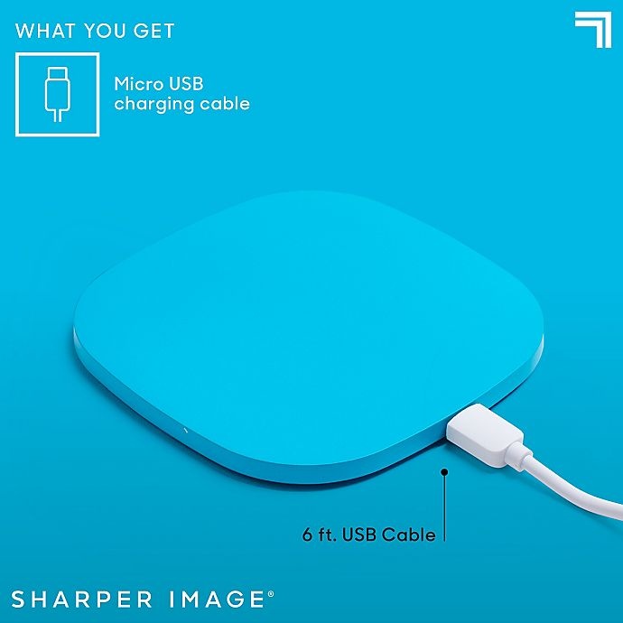 slide 6 of 10, Sharper Image Wireless Charging Pad - Neon Blue, 1 ct