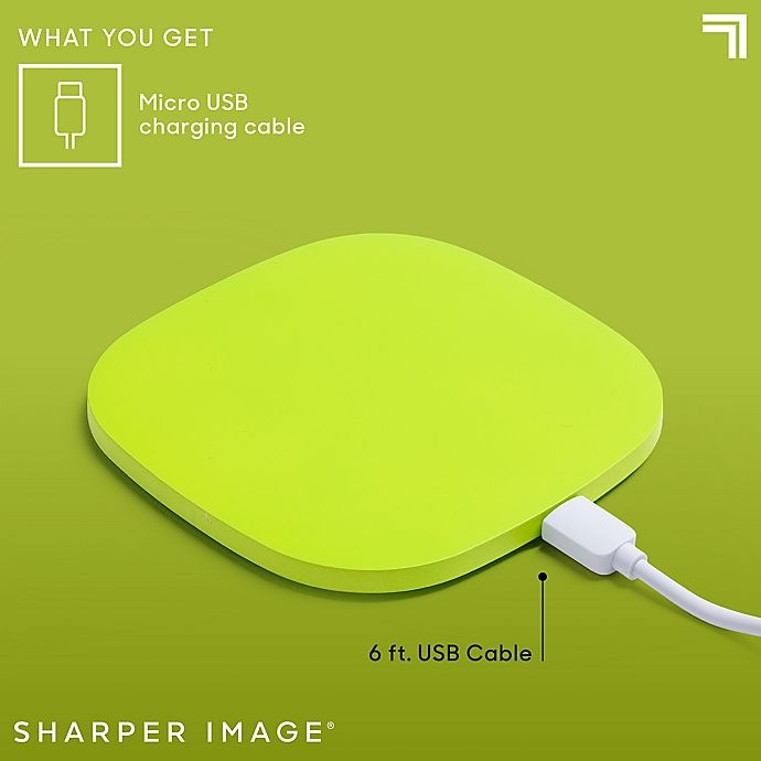 slide 4 of 10, Sharper Image Wireless Charging Pad - Neon Green, 1 ct