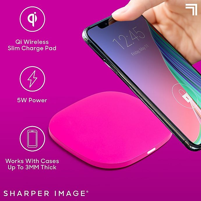 slide 5 of 10, Sharper Image Wireless Charging Pad - Neon Pink, 1 ct