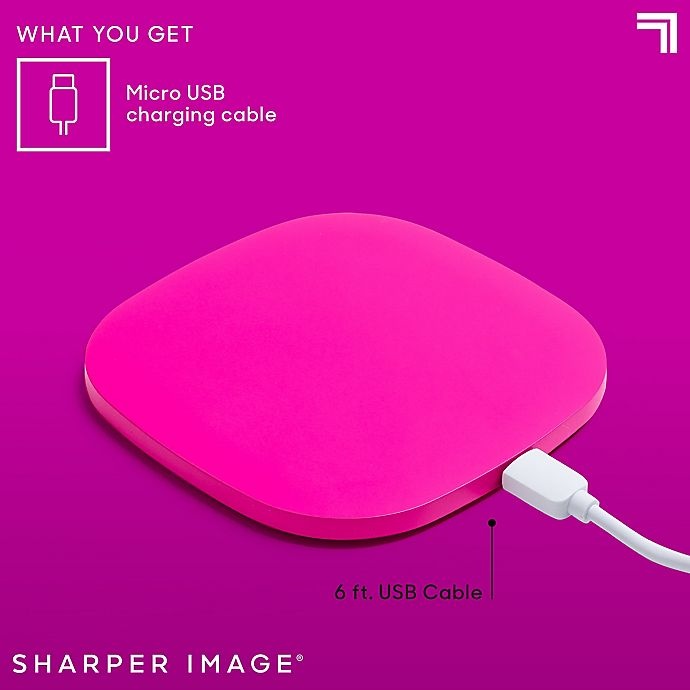 slide 6 of 10, Sharper Image Wireless Charging Pad - Neon Pink, 1 ct