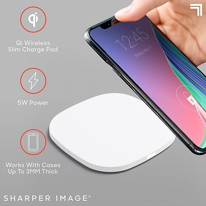 slide 5 of 10, Sharper Image Wireless Charging Pad - White, 1 ct