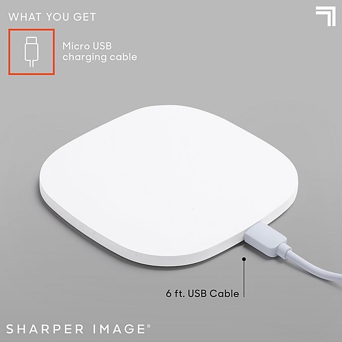 slide 6 of 10, Sharper Image Wireless Charging Pad - White, 1 ct