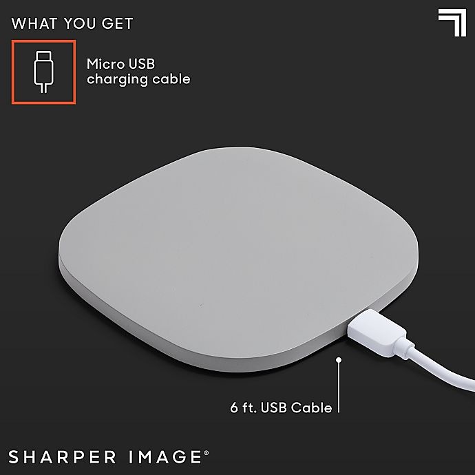 slide 4 of 10, Sharper Image Wireless Charging Pad - Grey, 1 ct