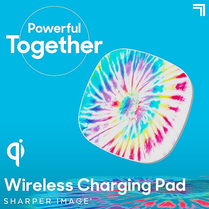 slide 2 of 10, Sharper Image Wireless Charging Pad - Tie Dye, 1 ct