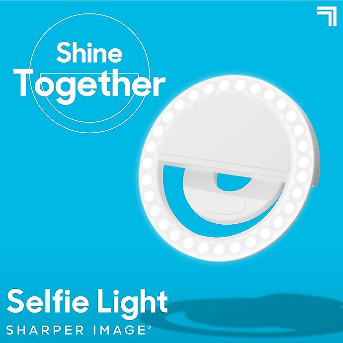 slide 2 of 9, Sharper Image Selfie Light - White, 1 ct