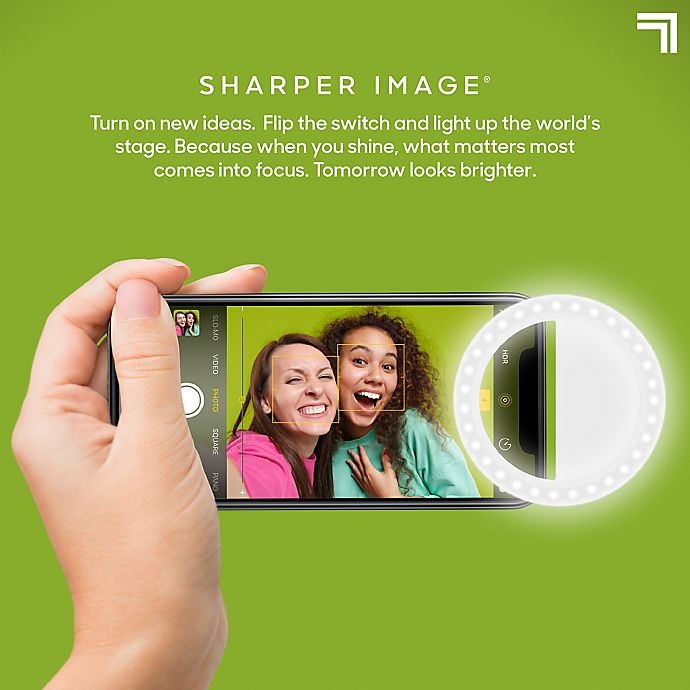 slide 6 of 9, Sharper Image Selfie Light - White, 1 ct